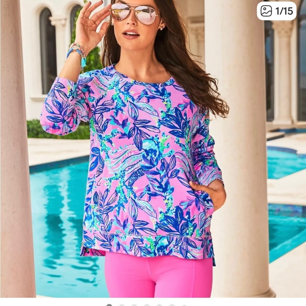 Lilly Pulitzer Luxletic Beach Comber Pullover XS